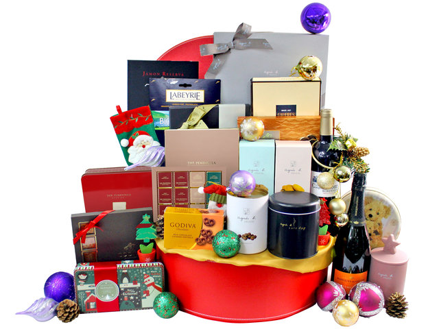 Christmas Gift Hamper - Christmas Deluxe Wine And Food Gift Hamper H33 - L160164 Photo