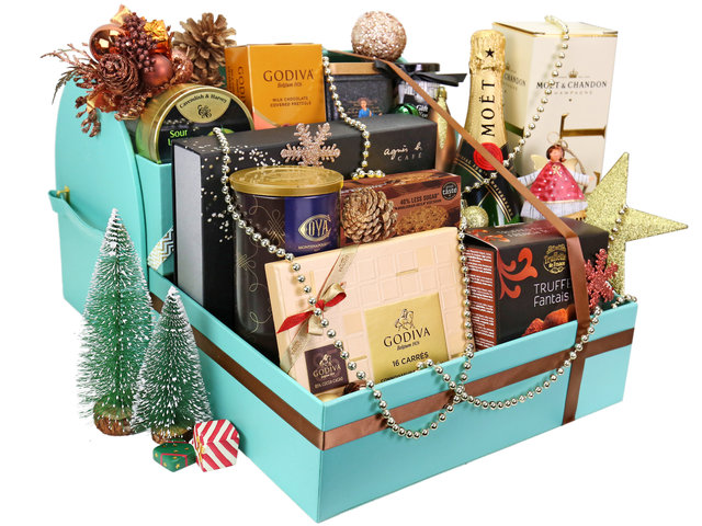 Christmas Gift Hamper - Christmas Double Deck Luxury Pastry Gift Hamper XC10 - XH1101A6 Photo