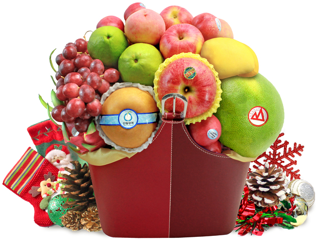 Christmas Gift Hamper - Christmas Fruit Basket S50 - L0439493 Photo
