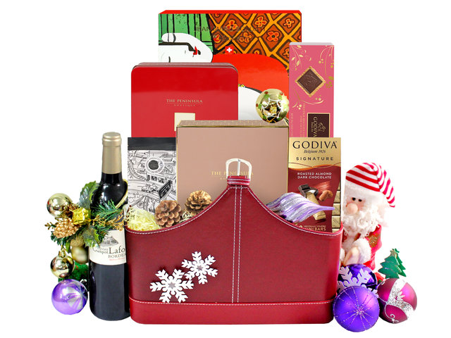 Christmas Gift Hamper - Christmas Permium Delicate Wine And Food Gift Hamper H35 - L97475 Photo