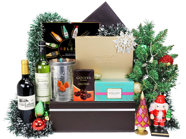 Christmas Gift Hamper - Christmas Permium Wine And Chocolate Gift Hampers Z10 - XH1106A6 Photo