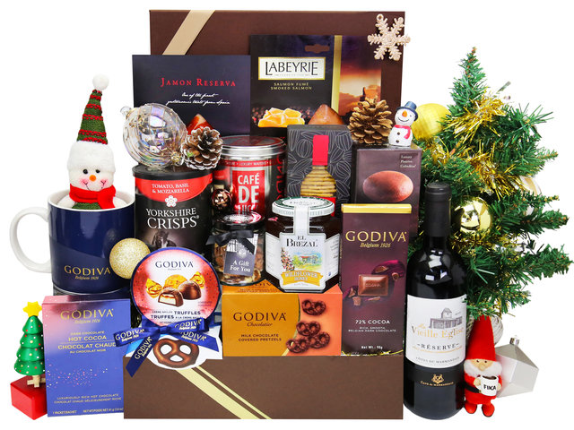 Christmas Gift Hamper - Christmas Permium Wine And Pastry Hamper XC14 - XH1108A4 Photo
