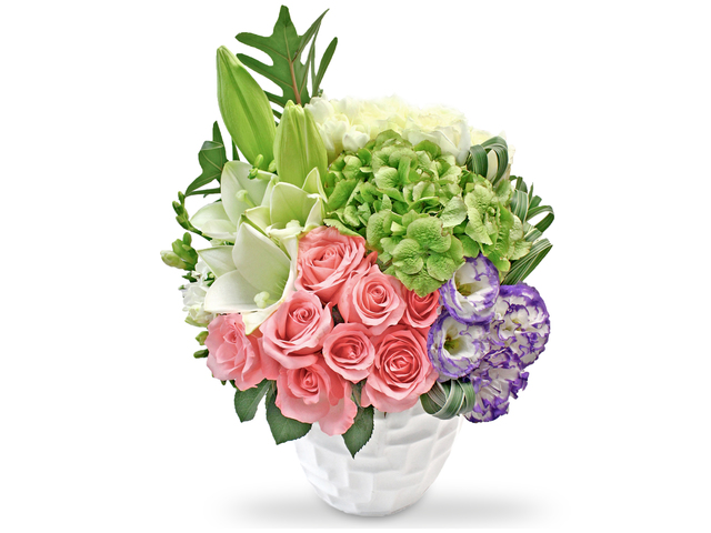 Florist Flower Arrangement - Fragrant Lily vase01 - L187486 Photo