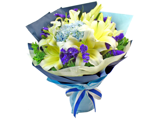 Florist Flower Bouquet - Blue Ocean Bouquet  - L179554 Photo