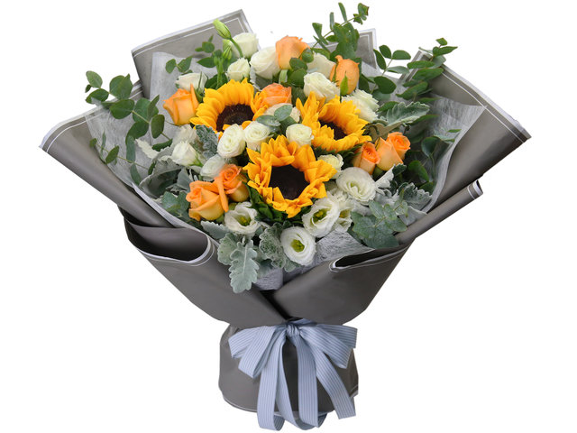 Florist Flower Bouquet - Flower Shop Sunflower Flower Bouquet A03 - TGDH0816A3 Photo