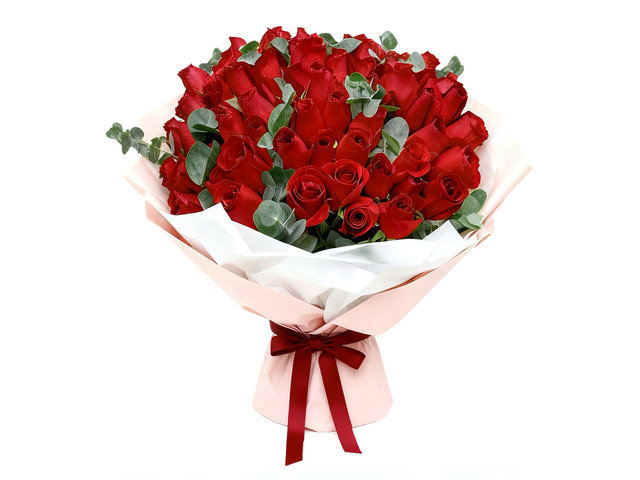 Florist Flower Bouquet - France Style Bouquet Of 99 Red Roses  RD48 - BR91126A3 Photo