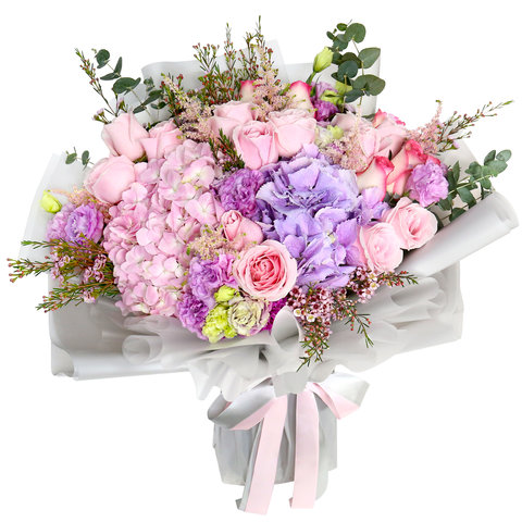 Florist Flower Bouquet - France Style Hydrangea Rose Bouquet  BQ008 - VE0320C4 Photo