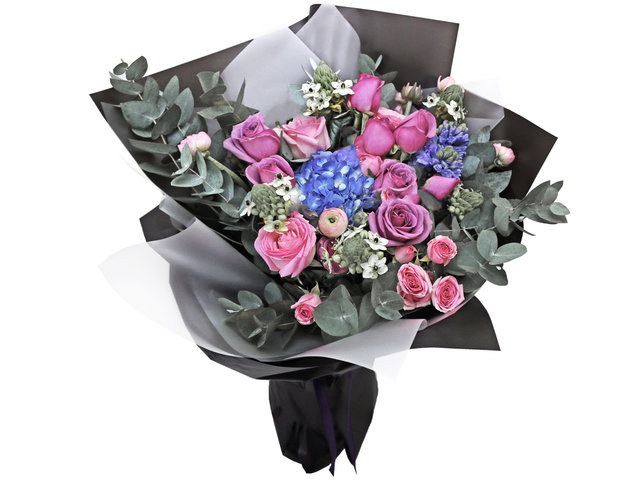 Florist Flower Bouquet - France style purple florist bouquet gift 