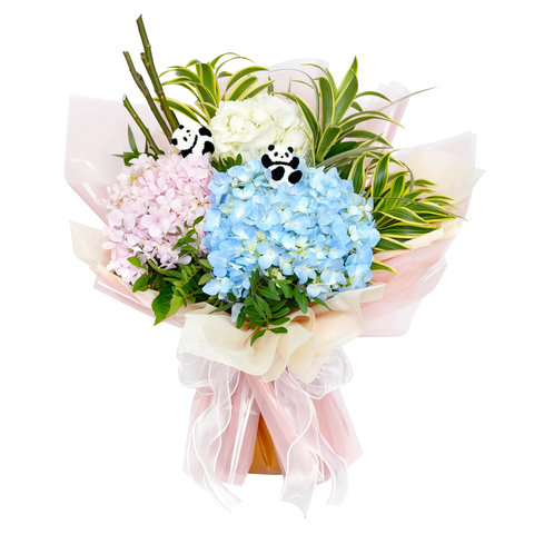 Florist Flower Bouquet - Limited Panda Hydrangea Bouquet BQ014 - VE0327A2 Photo