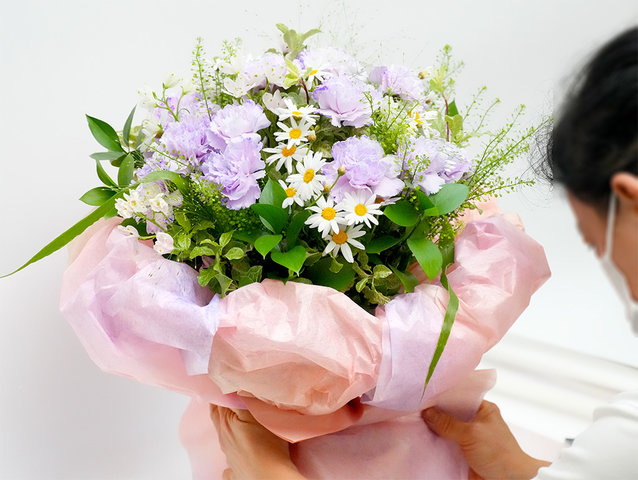 Florist Flower Bouquet - Mother’s Day Korean-Style Carnation Bouquet AE08 - MR0422A3 Photo