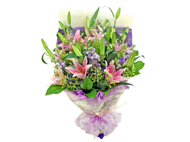 Florist Flower Bouquet - Must Love Lilies Bouquet - L06826 Photo