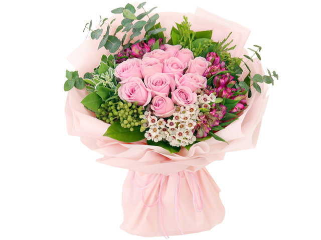 Florist Flower Bouquet - Pink Rose Bouquet FC1 - B2S0917A4 Photo