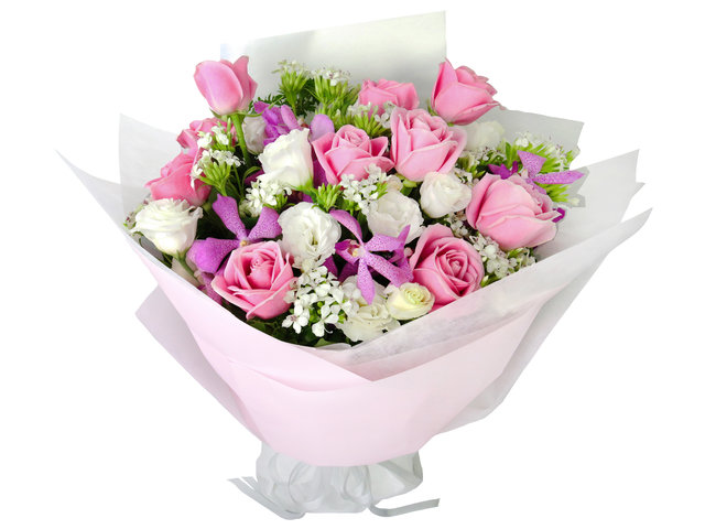 Florist Flower Bouquet - Pink rose florist gift BL01 - B2S0724A2 Photo