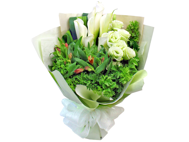 Florist Flower Bouquet - Prince Charming (White calla lilies Bouquet) - L91969 Photo