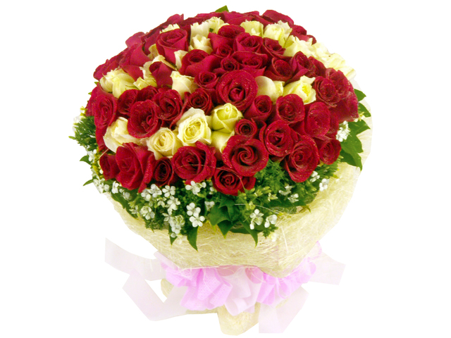 Florist Flower Bouquet - Rosy Nova (99 Rose Bouquet) - L06839 Photo