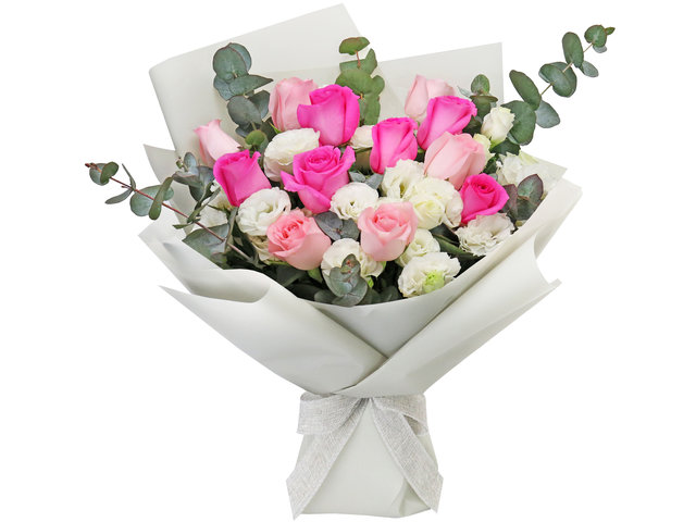 Florist Flower Bouquet - Valentine's Pink Rose Bouquet WS01 - VB2S0924A1 Photo