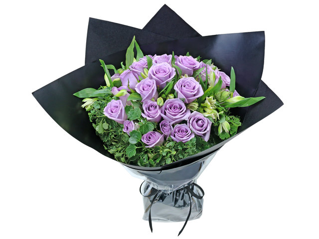 Florist Flower Bouquet - Valentine's Purple rose florist gift CV01 - BV2S0131A2 Photo