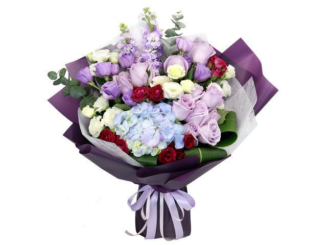 Florist Flower Bouquet - Valentine's Purple rose florist gift PL06 - BV2S0122A6 Photo