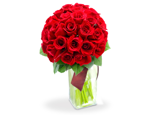 Florist Flower in Vase - Classical Red Rose Florist Vase CL03 - L76600812 Photo