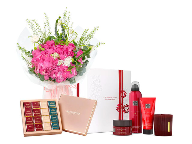 Florist Gift Set - Hydrangea Mini Bouquet Gift Combo RD53 - VB20123A1b Photo