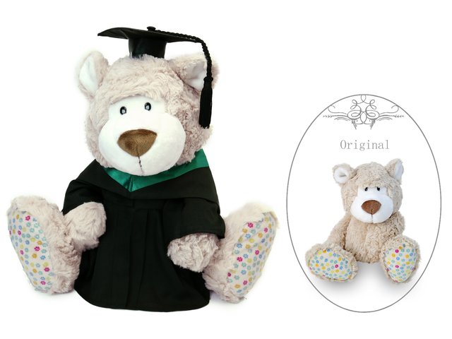 Florist Gift - Nici Large Size White Bear Graduation Doll (Tall 50cm) - GTB0115A2 Photo