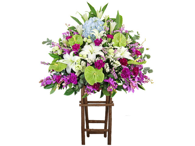 Flower Basket Stand - Classical Florist Arrangement CL30 - L8813 Photo