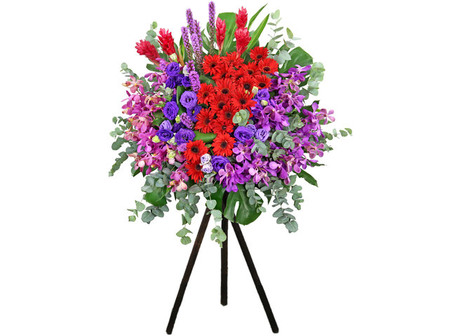 Flower Basket Stand - Colorful Opening Flower Basket OF005 - VE0303G5 Photo
