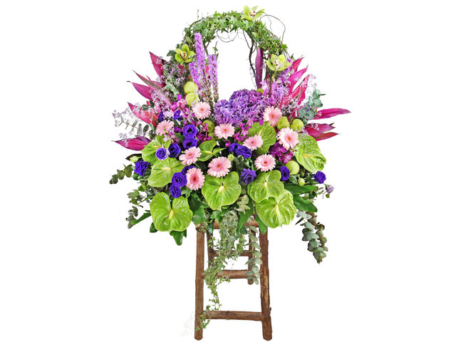 Flower Basket Stand - Commercial Florist Stand CL09 - L1579 Photo
