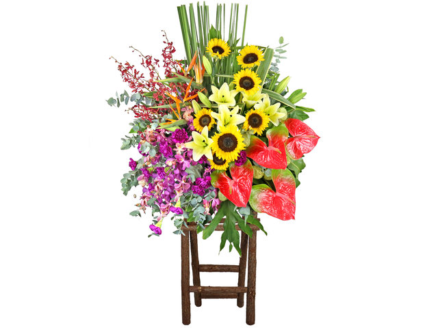Flower Basket Stand - Commercial Florist Stand MD10 - L9823A Photo