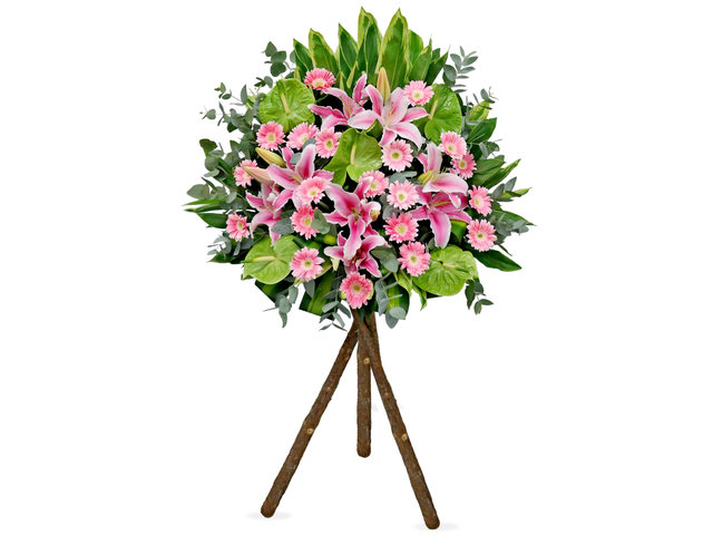 Flower Basket Stand - Congratulations Florist Basket GB11  - L36668284 Photo