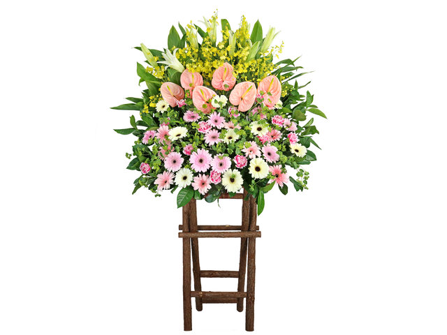Flower Basket Stand - Congratulations Florist Stand CL17 - L4848 Photo