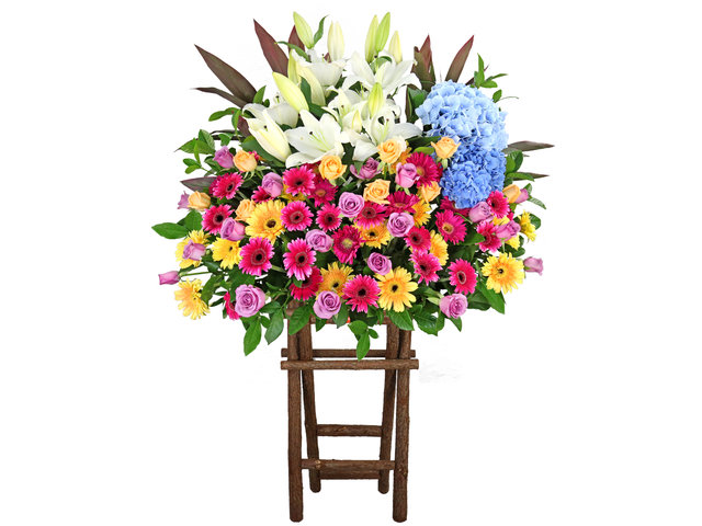 Flower Basket Stand - Congratulations Florist Stand CL50 - L9823 Photo