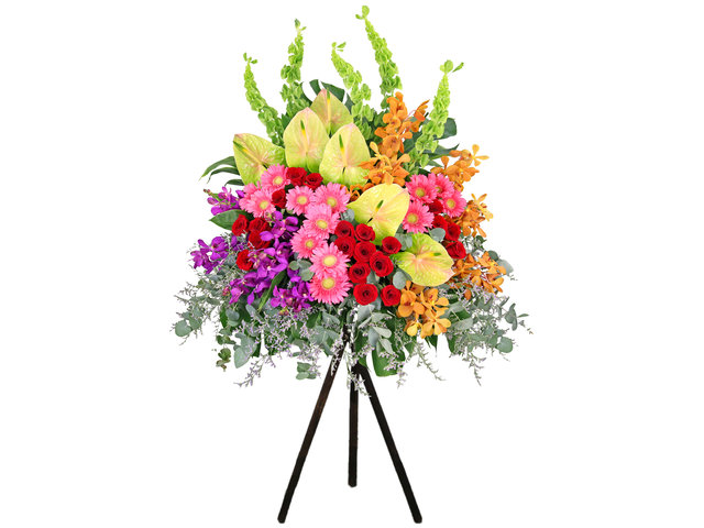 Flower Basket Stand - Congratulations Florist Stand MD01 - L0035 Photo