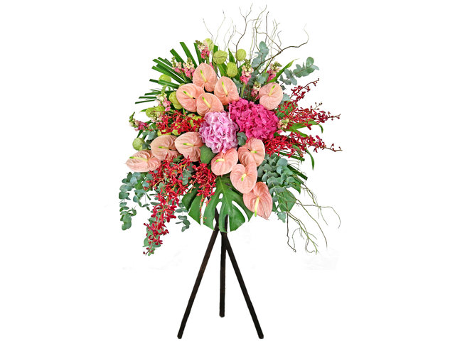 Flower Basket Stand - Congratulations Florist Stand MD03 - SD0326A4 Photo