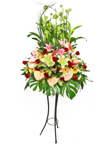 Flower Basket Stand - Congratulations Flower 9 - L11961 Photo