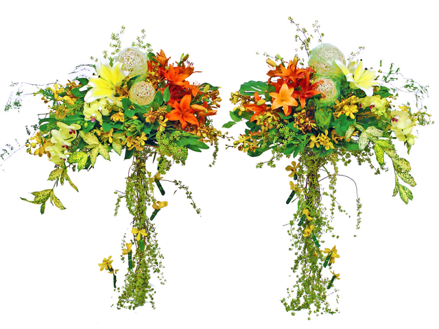 Flower Basket Stand Double Congrats flower basket 7 L17138 Give Gift Boutique Flower Shop