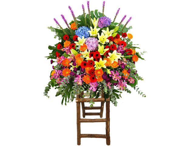 Flower Basket Stand - Flower Shop Congratulations Florist Stand H4 - SD1023A5 Photo