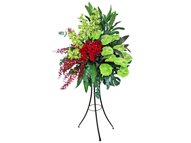 Flower Basket Stand - Opening florist Basket AB22 - L76602683b Photo