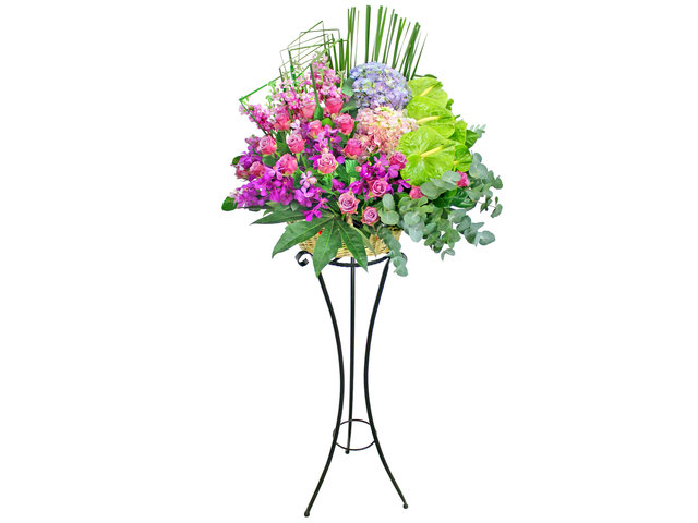 Flower Basket Stand - Opening flower basket A18 - L154661 Photo
