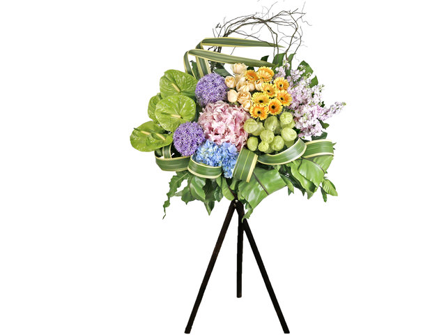 Flower Basket Stand - Openning Colorful Florist Stand   EA02 - L76600213 Photo