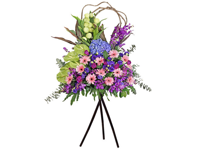 Flower Basket Stand - Openning Colorful florist stand  B11 - L76600162 Photo