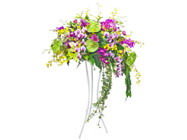 Flower Basket Stand - Showers of Congratulations (C) flower basket - L17006 Photo