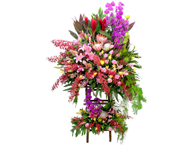 Flower Basket Stand - The Bright Garden Opening Flower Baskets B3 - L106581 Photo