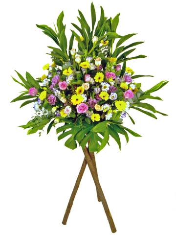 Flower Basket Stand - Warm Blessings flower basket - P17226 Photo