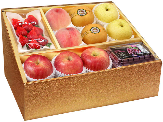 Fruit Basket - Deluxe Panorama Fruits Gift Box JS3 - S0DP0108B5 Photo