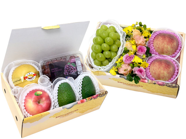 Fruit Basket - Flowers and Fruit Give Box FT002 - VE1202A6 Photo