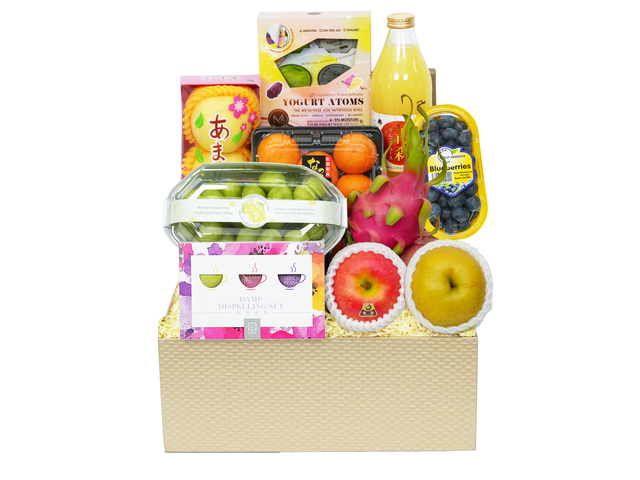 Fruit Basket - Golden Luxury Fresh Fruit Gift Hamper FT038 - VE0430B4 Photo