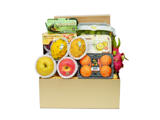 Fruit Basket - Golden Selected Fresh Fruit Gift Hamper FT039 - VE0430B5 Photo