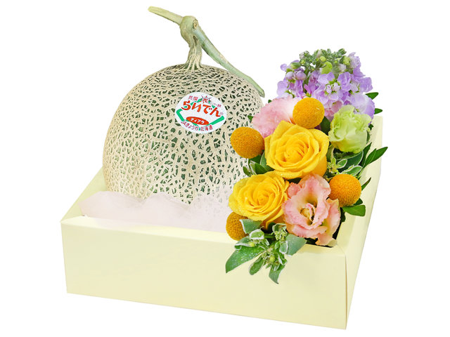 Fruit Basket - Japanese Greenhouse Melon Flower Give Box FT001 - VE1202A5 Photo