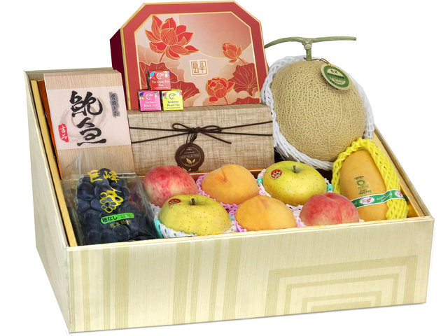 Fruit Basket - Mid Autumn Panorama Peninsula Moon Cake Fruits Gift Box M35 - 0DP0705D2 Photo